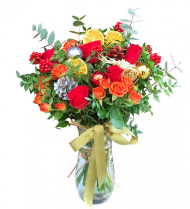 Vazoda Yeni Yıl Çiçekleri