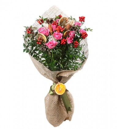 Pembe Çardak Gül Kokina Buketi