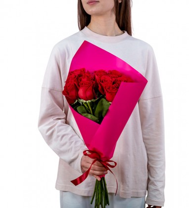 13 Kırmızı Gül Buketi 