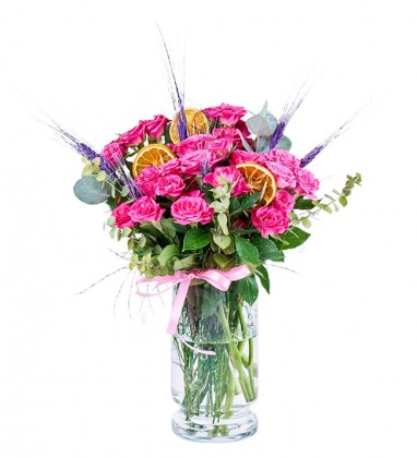 Paşabahçe Vazoda Pembe Çardak Güller