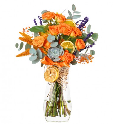 Floral Orange Roses